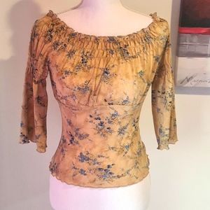 Charlotte Russe Vintage long sleeve floral blouse. Size S
